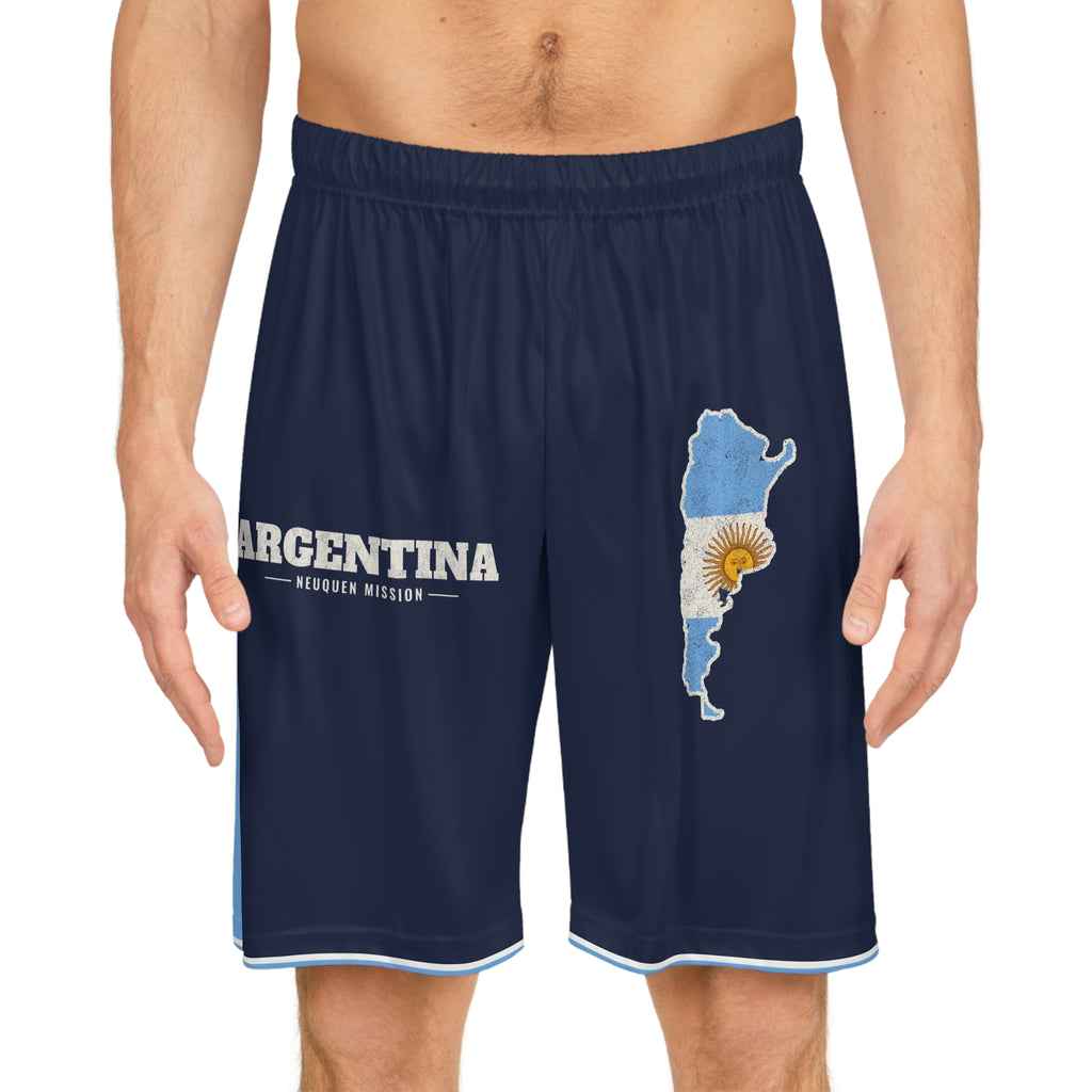 Argentina Neuquen Mission Basketball Shorts, worn, front view