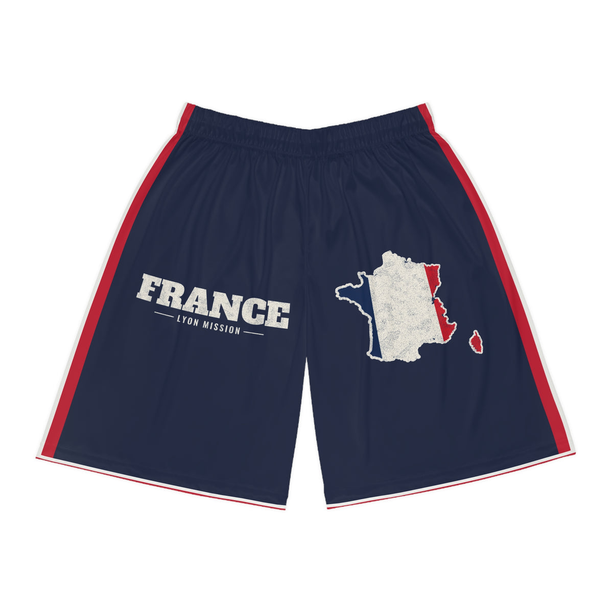 France Lyon Mission Basketball Shorts, front view