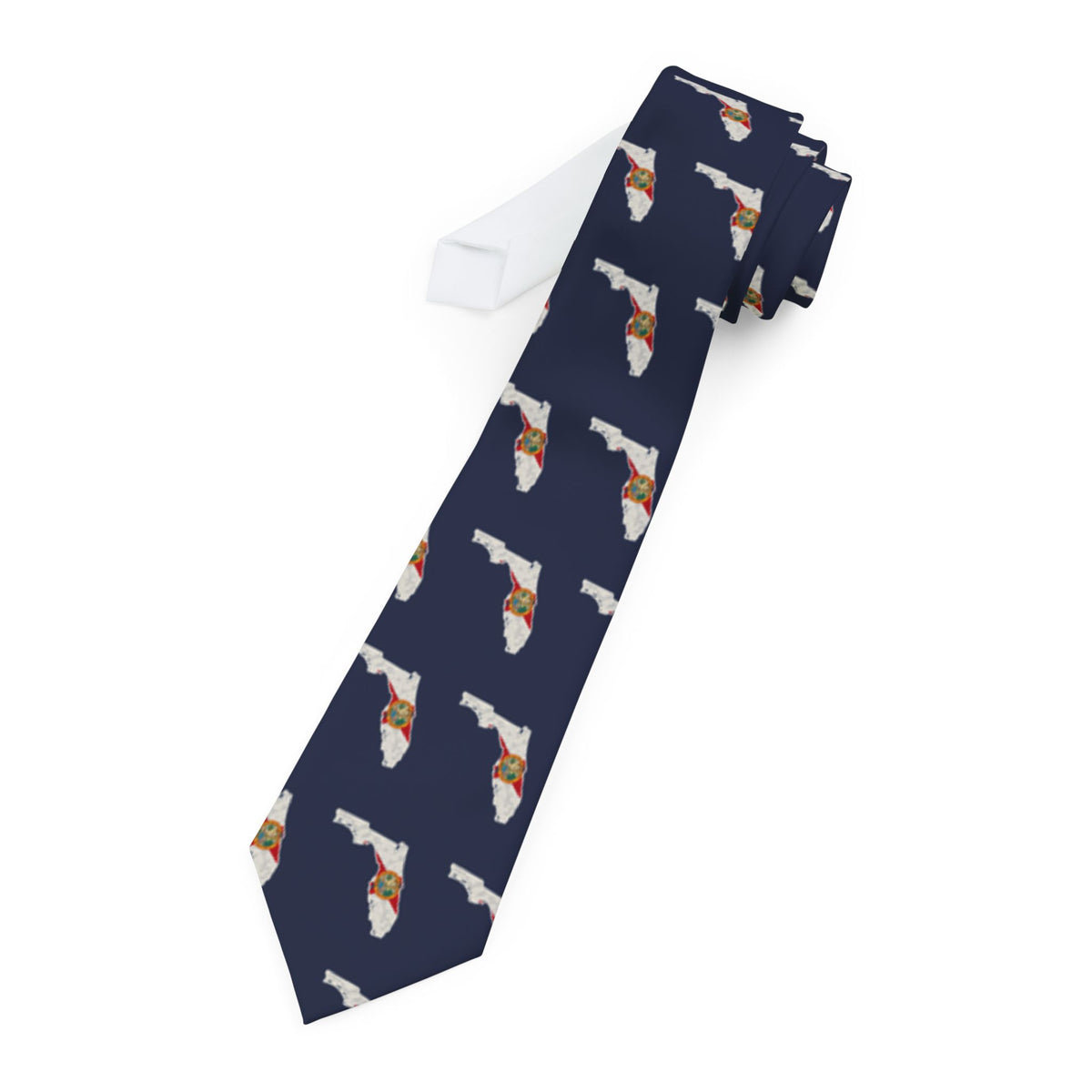 Florida Mission Flag Map Tie