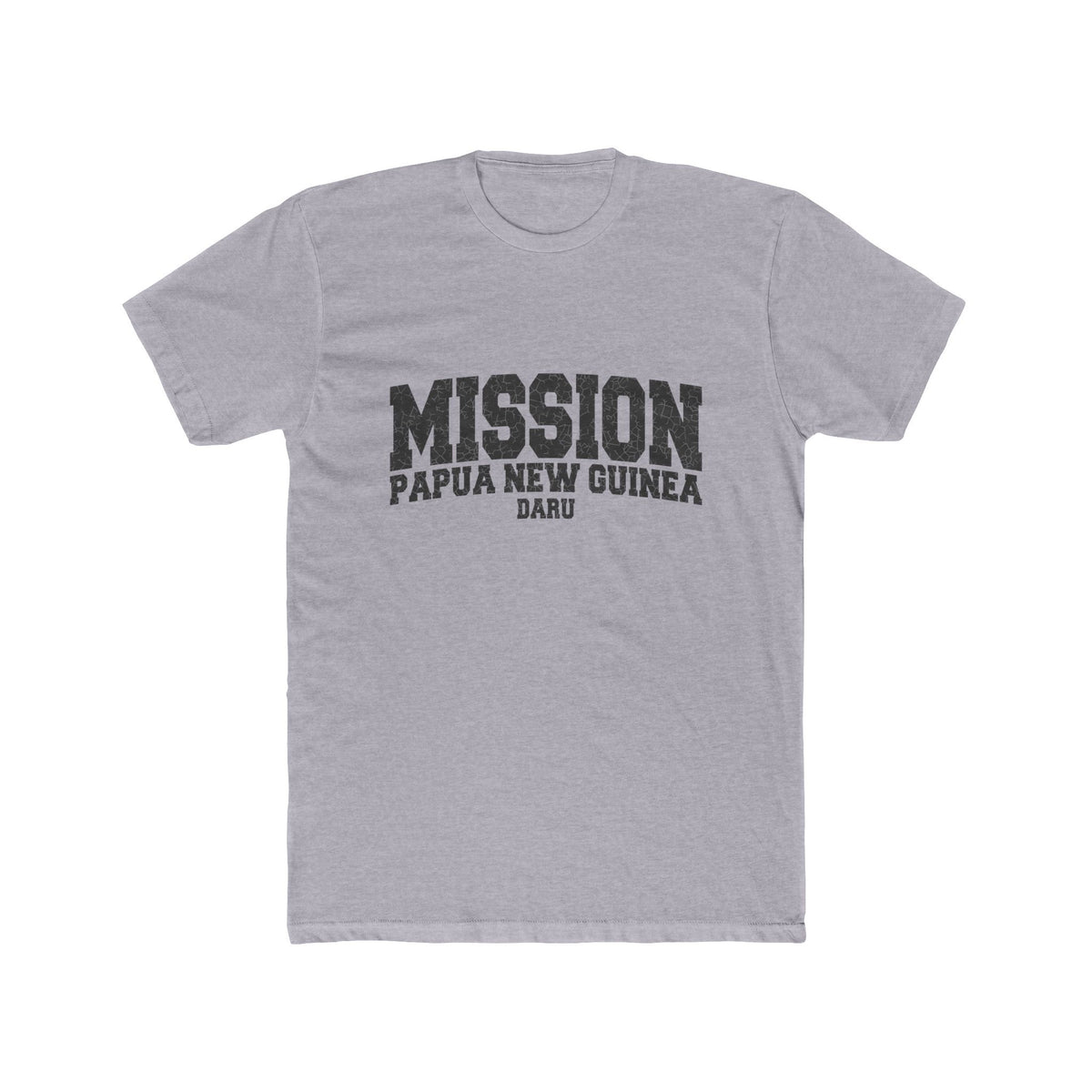 Papua New Guinea Daru Mission T-Shirt in Heather Grey, front view