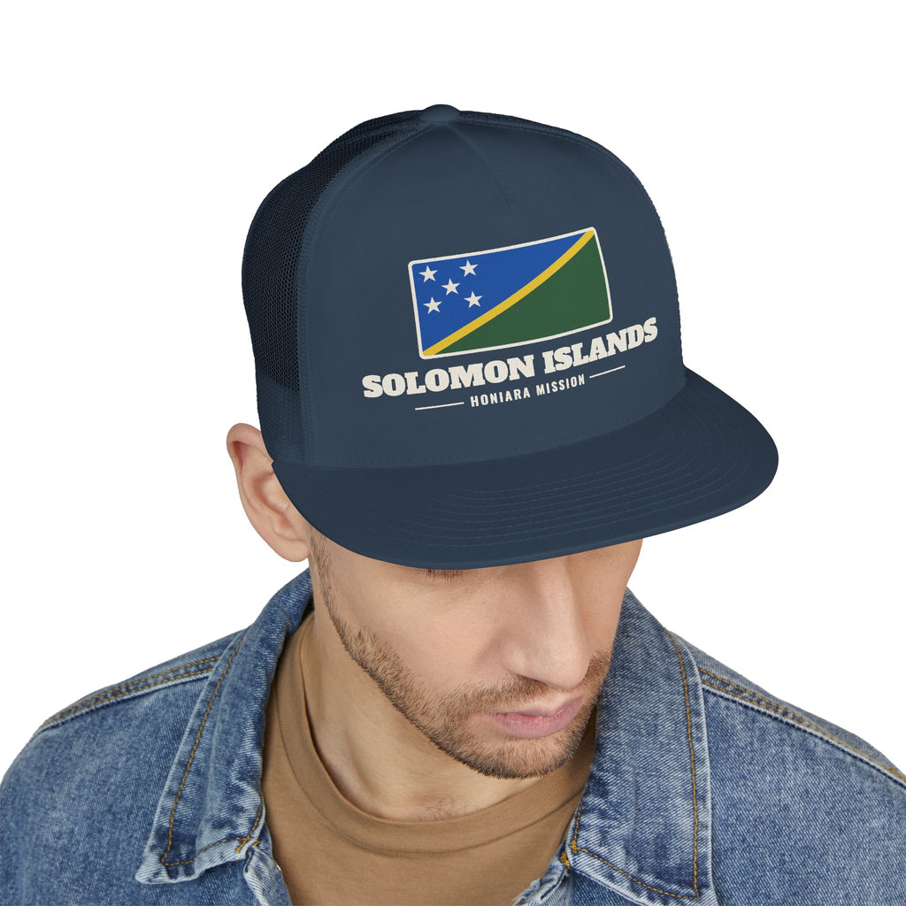 Solomon Islands Honiara Mission Flag Map Trucker Hat