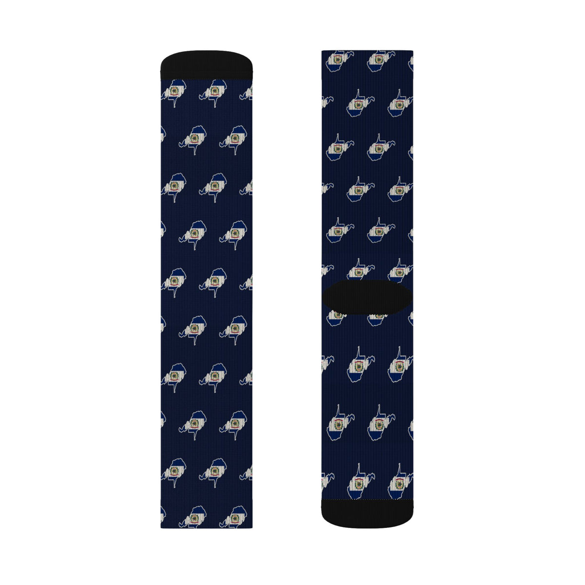 West Virginia Mission Flag Map Socks
