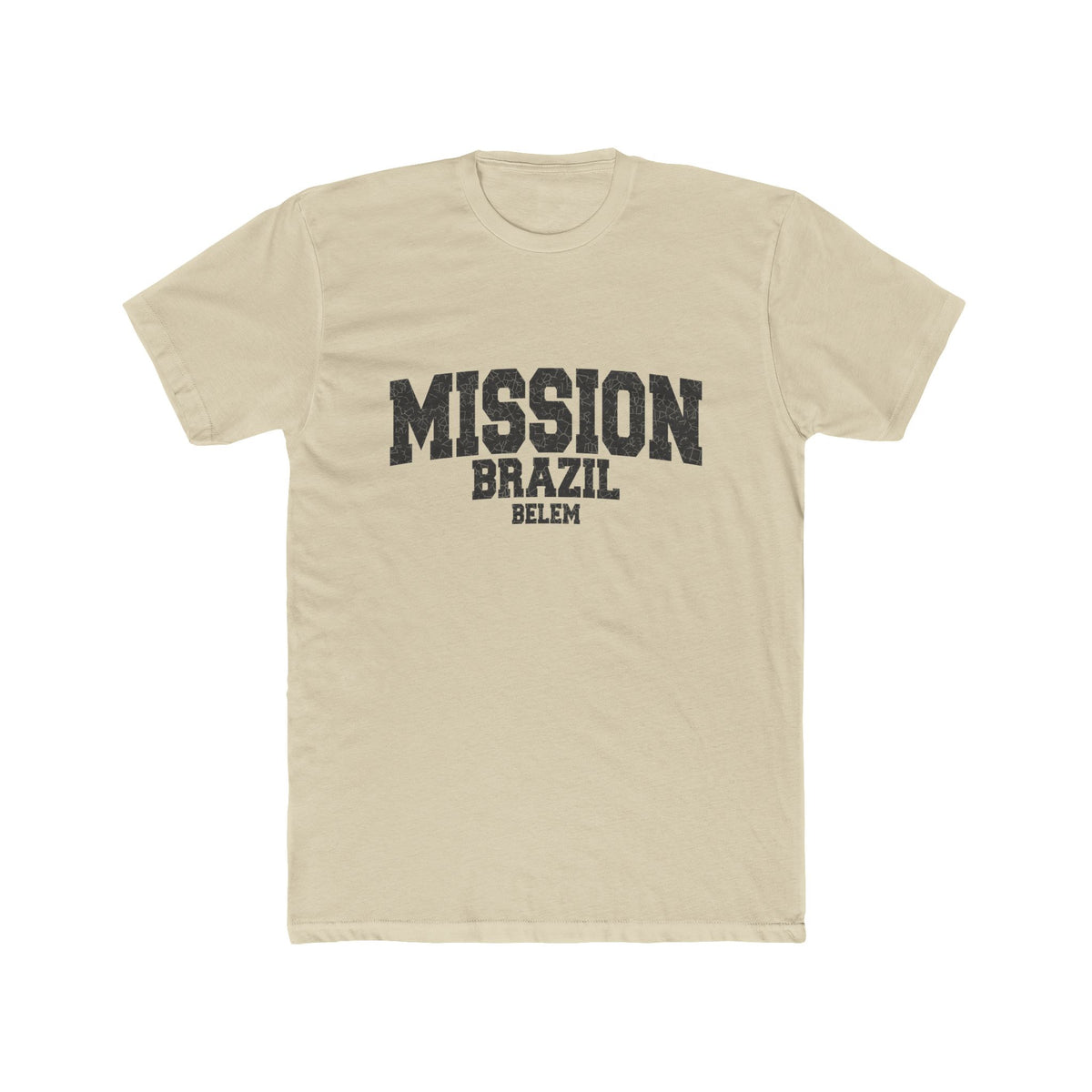 Brazil Belem Mission T-Shirt in Solid Cream, front view