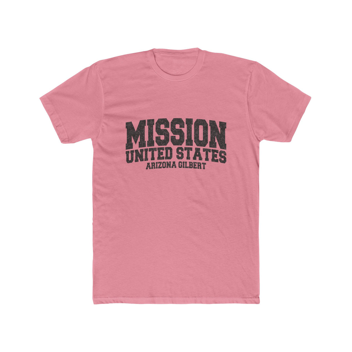 Arizona Gilbert Mission T-Shirt in Solid Light Pink, front view