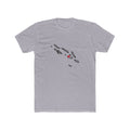 Solomon Islands Honiara Mission Heart Map shirt in Heather Grey: Solomon Islands outline with a red heart, front view