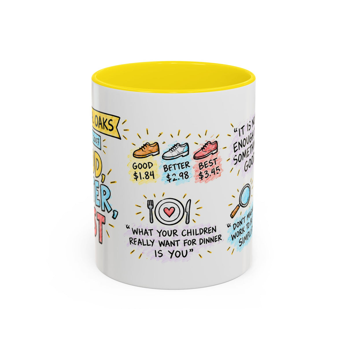 Good, Better, Best Sketch Note Mug — Dallin H. Oaks