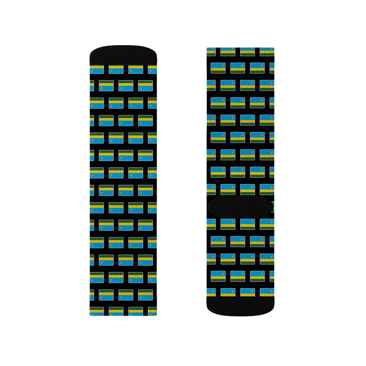 Rwanda Mission Flag Socks
