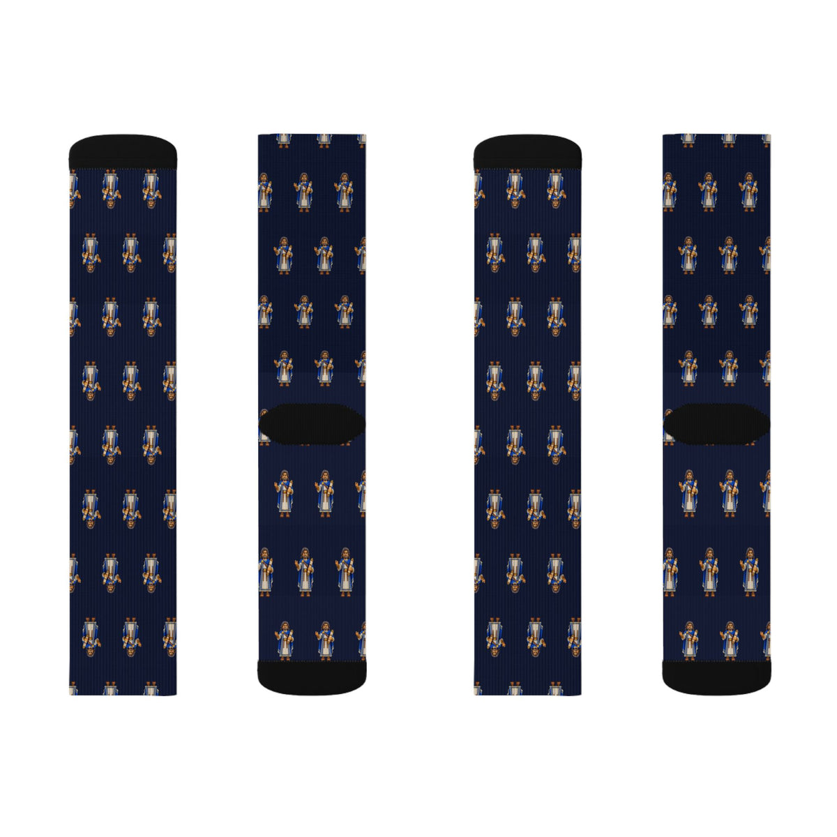 Abinadi Brick Chess crew socks by Weak Things view 2