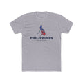 Philippines Bacolod Mission Flag Map shirt in Light Pink: colors of the Philippine flag in the outline of the Philippines with navy lettering, front view