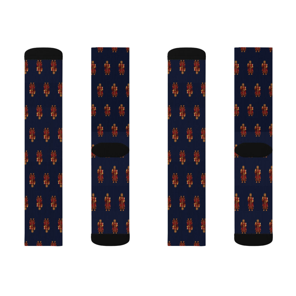 Paanchi Brick Chess crew socks by Weak Things view 2