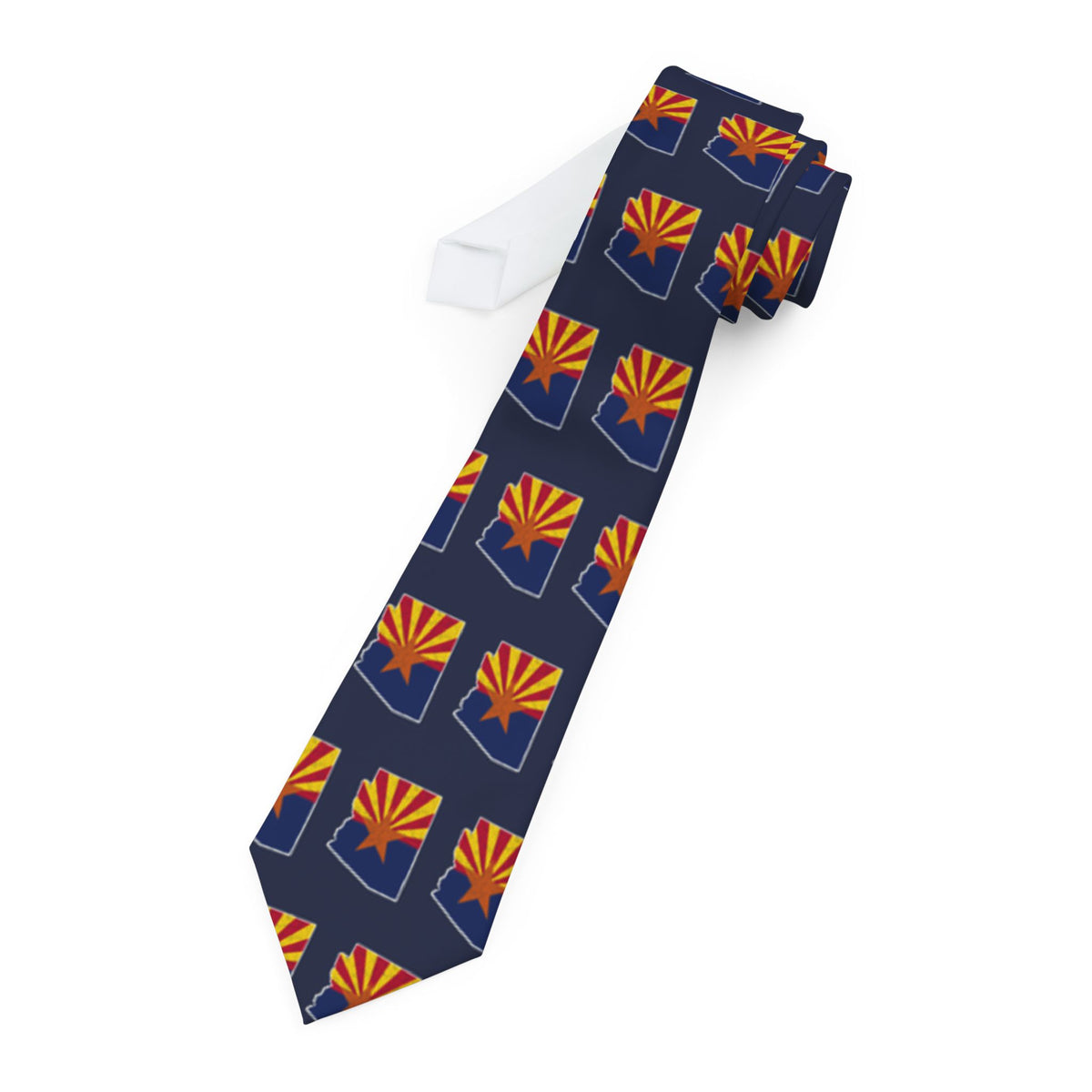 Arizona Mission Flag Map Tie