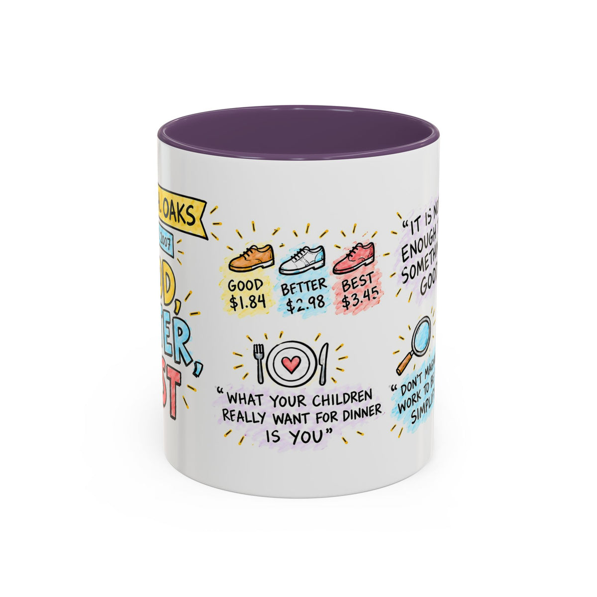Good, Better, Best Sketch Note Mug — Dallin H. Oaks