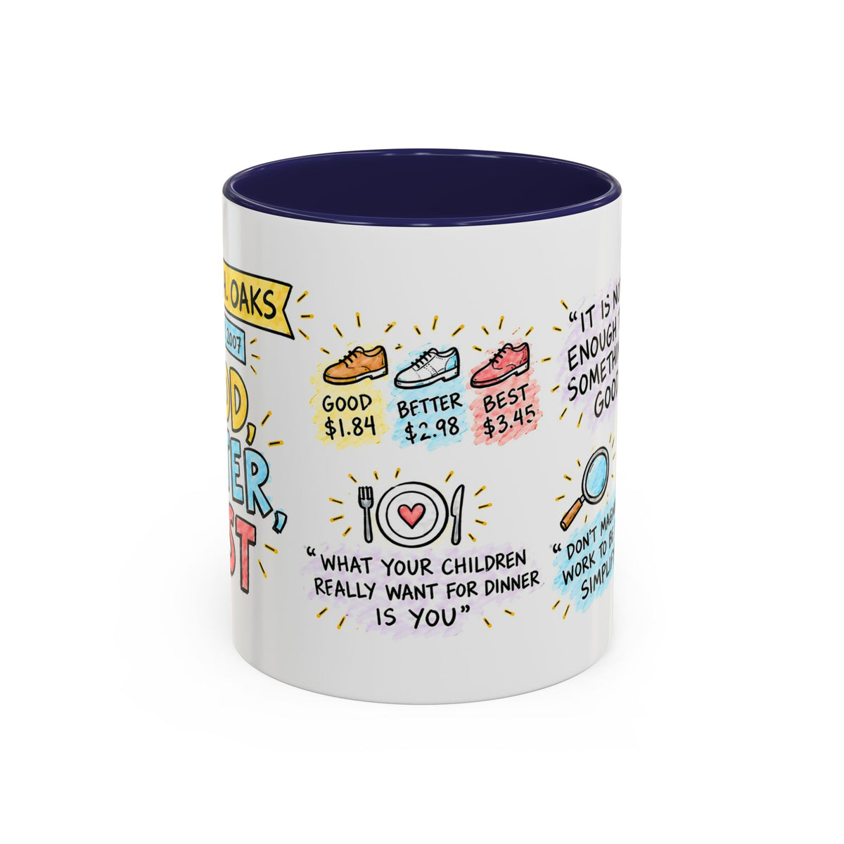 Good, Better, Best Sketch Note Mug — Dallin H. Oaks
