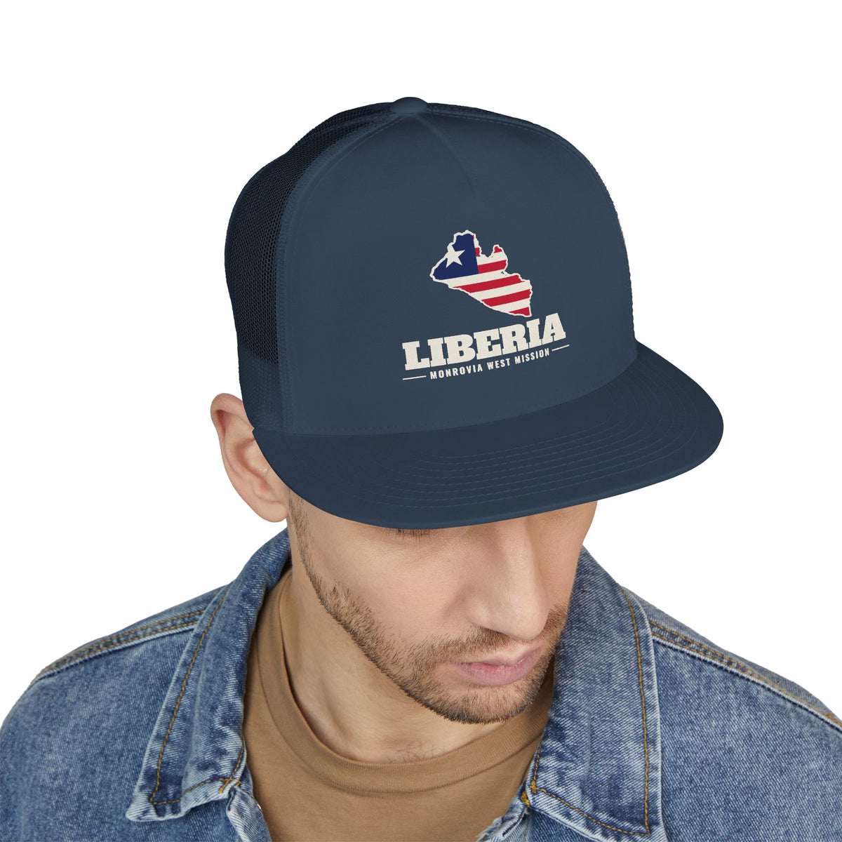 Liberia Monrovia West Mission Flag Map Trucker Hat