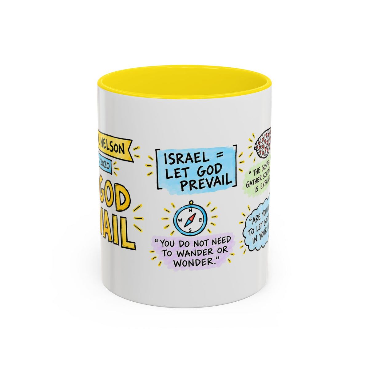 Let God Prevail Sketch Note Mug — Russell M. Nelson
