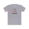 Canada Winnipeg Mission Flag Map shirt in Heather Grey: flag of Canada in the outline of Canada with navy lettering, front view