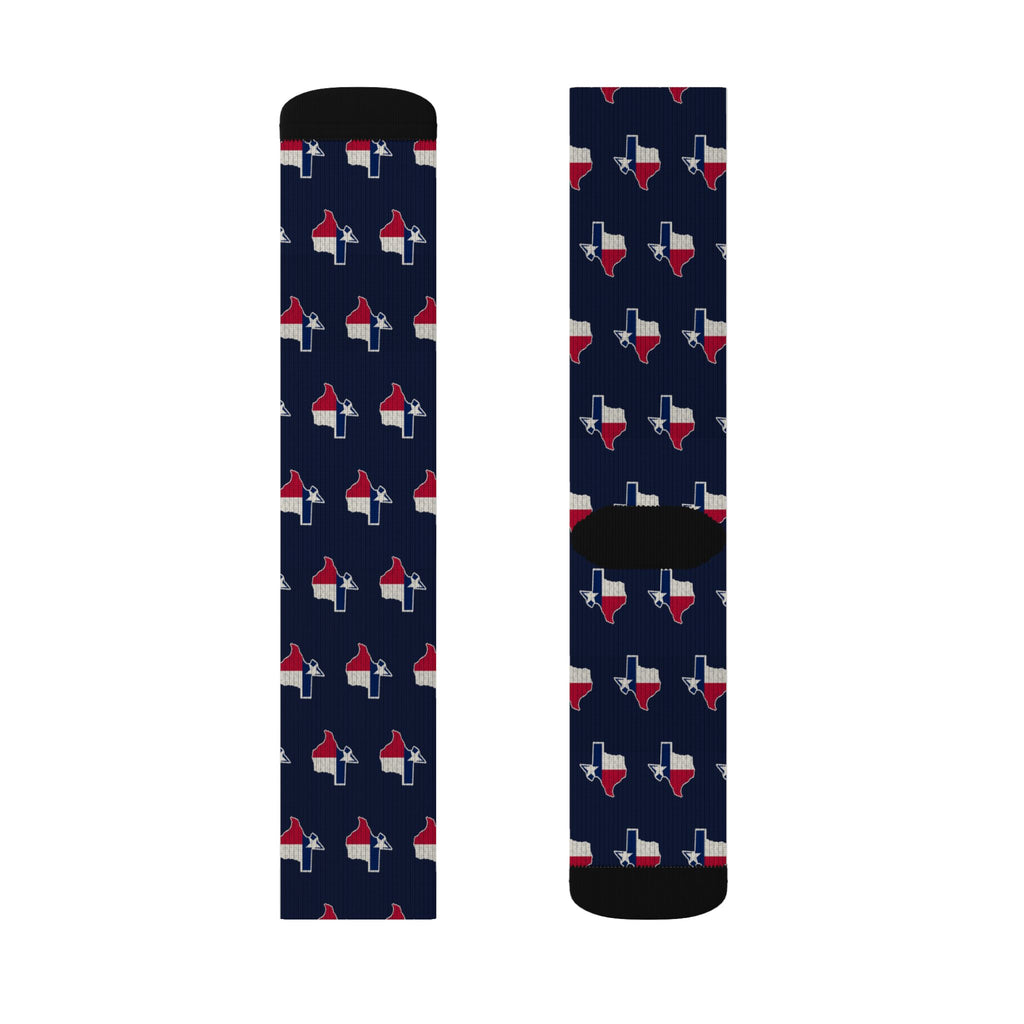 Texas Mission Flag Map Socks