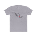 Mexico Cuernavaca Mission Heart Map shirt in Heather Grey: Mexico outline with a red heart, front view