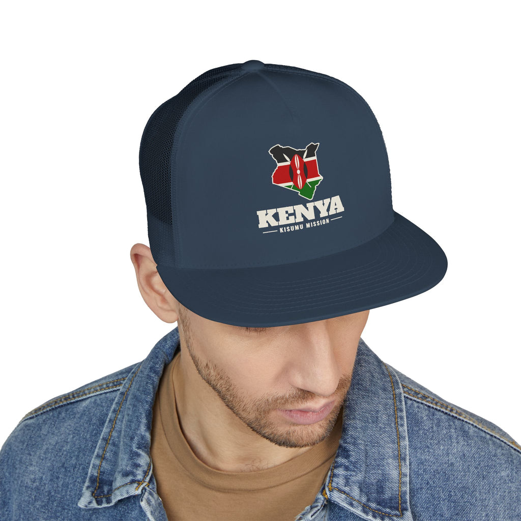 Kenya Kisumu Mission Flag Map Trucker Hat