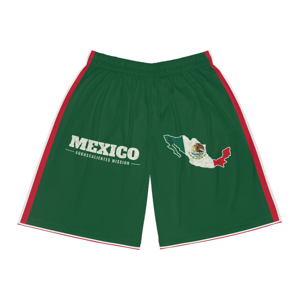 Mexico Aguascalientes Mission Basketball Shorts, front view