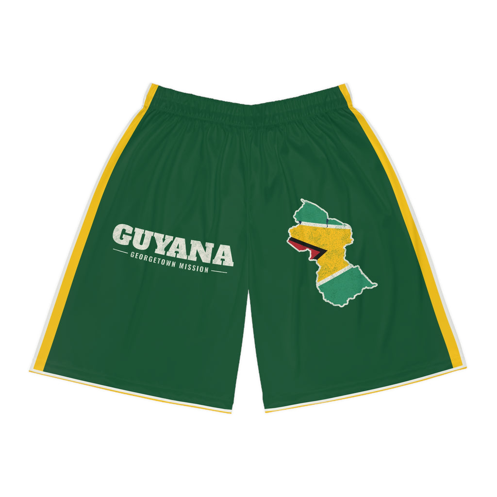 Guyana Georgetown Mission Basketball Shorts, front view