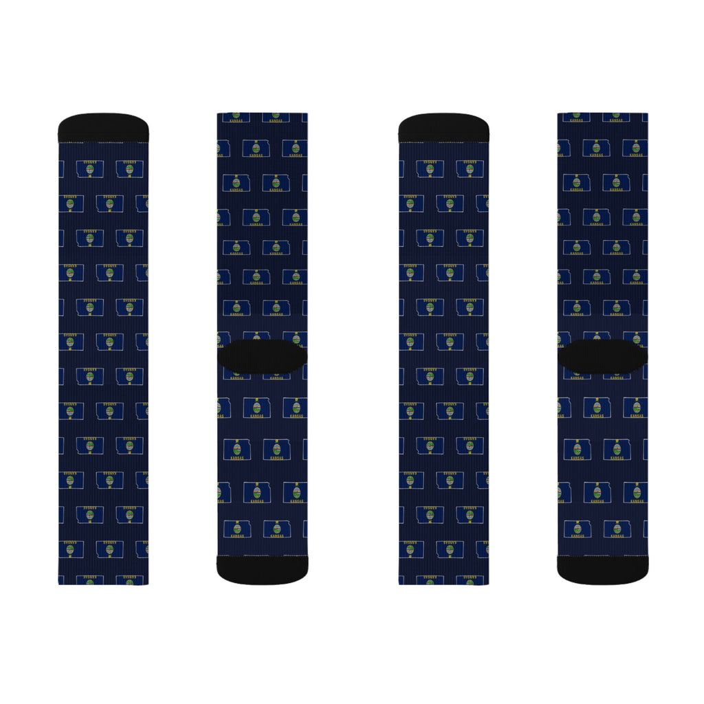 Kansas Mission Flag Map Socks