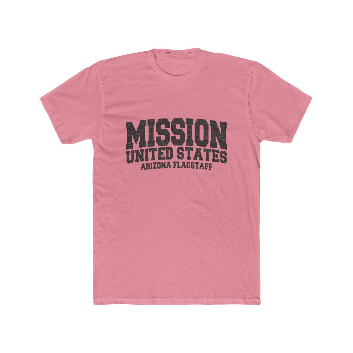 Arizona Flagstaff Mission T-Shirt in Solid Light Pink, front view