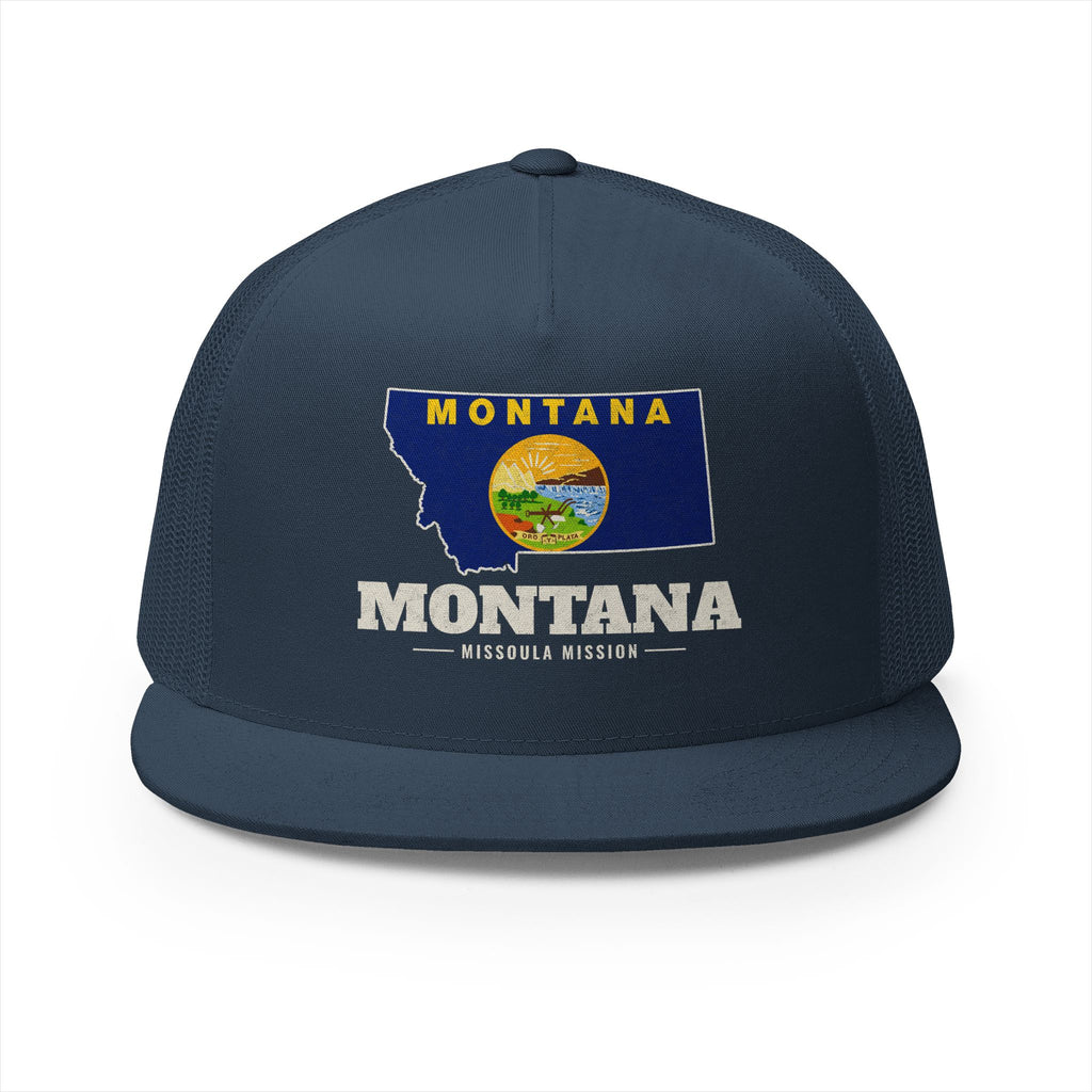 Montana Missoula Mission Flag Map Trucker Hat