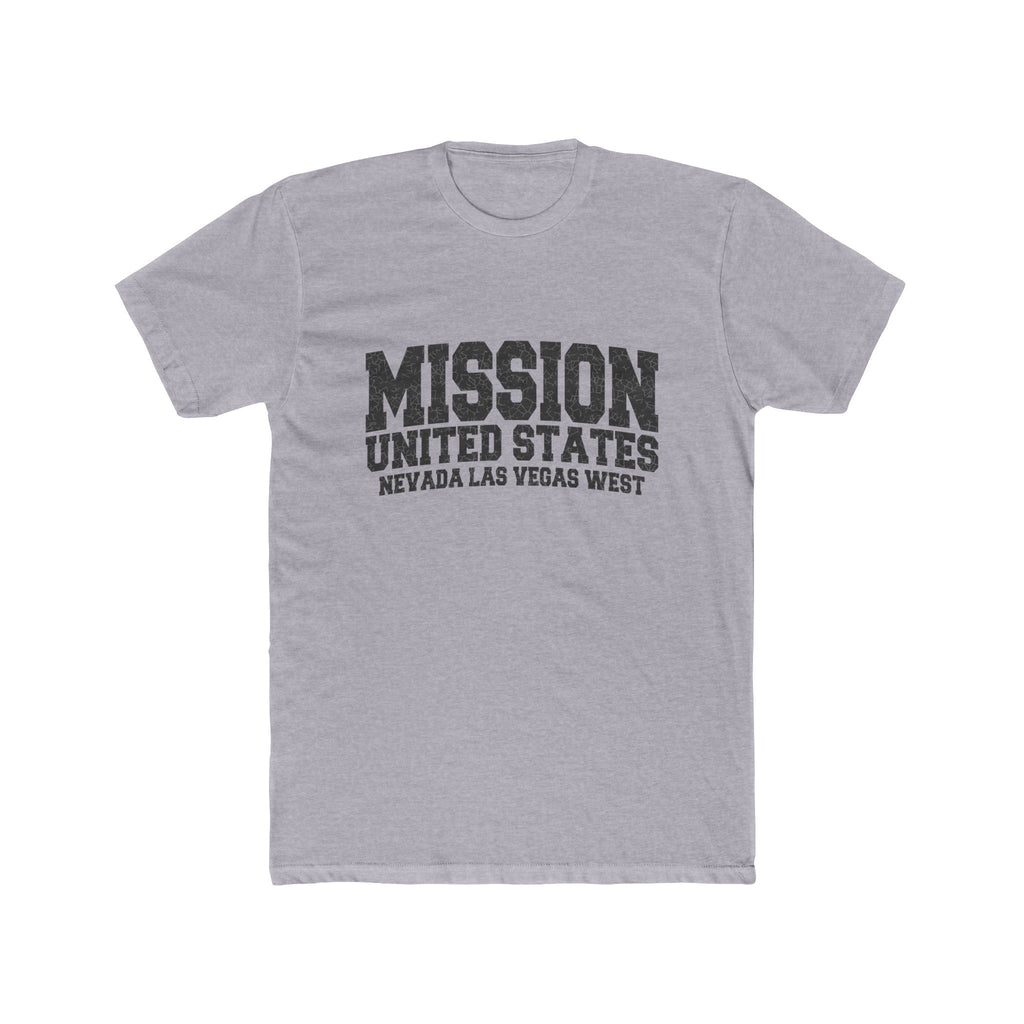 Nevada Las Vegas West Mission T-Shirt in Heather Grey, front view
