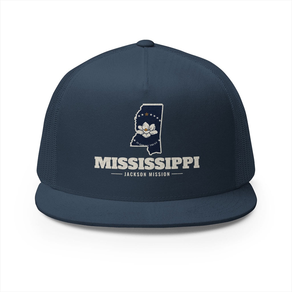 Mississippi Jackson Mission Flag Map Trucker Hat
