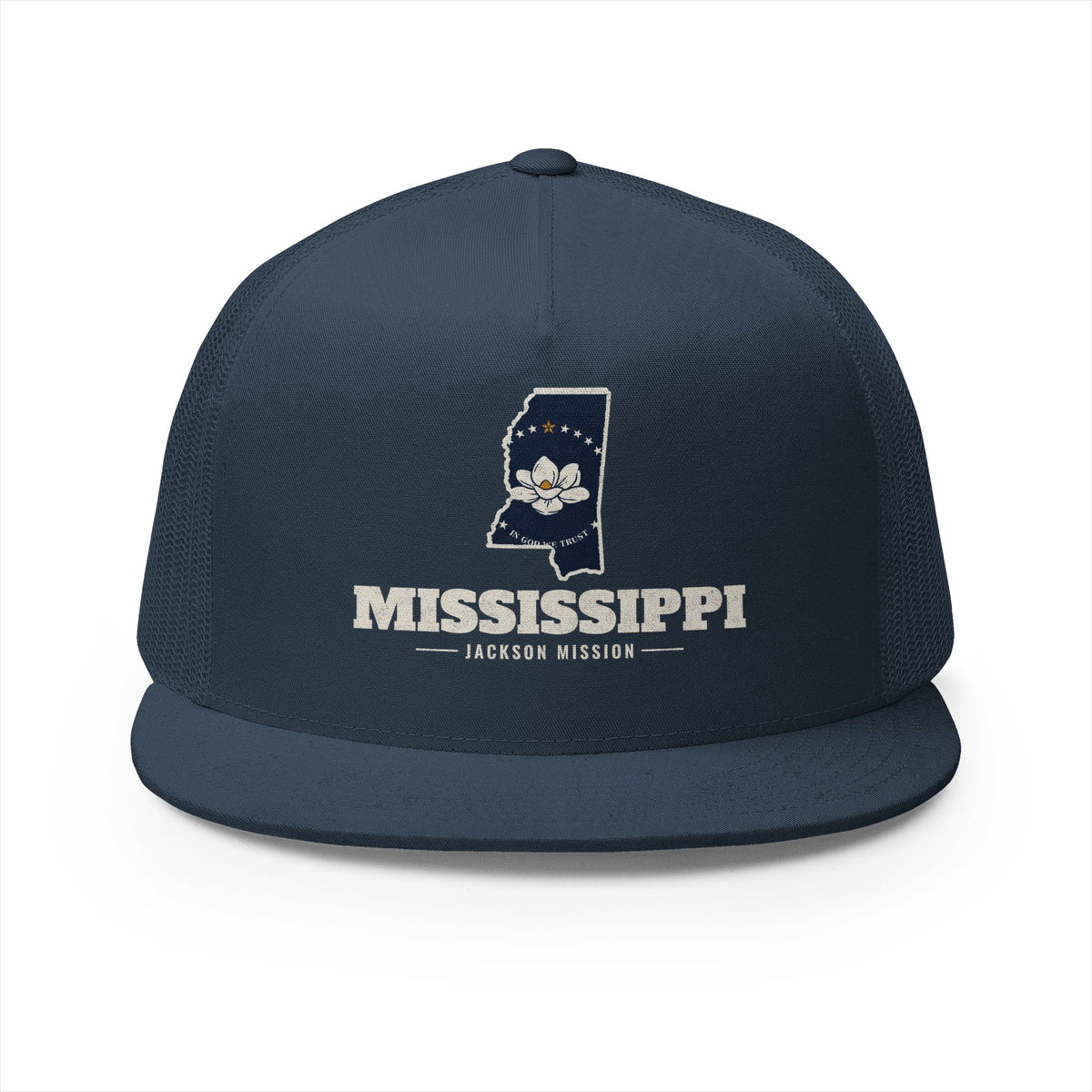 Mississippi Jackson Mission Flag Map Trucker Hat