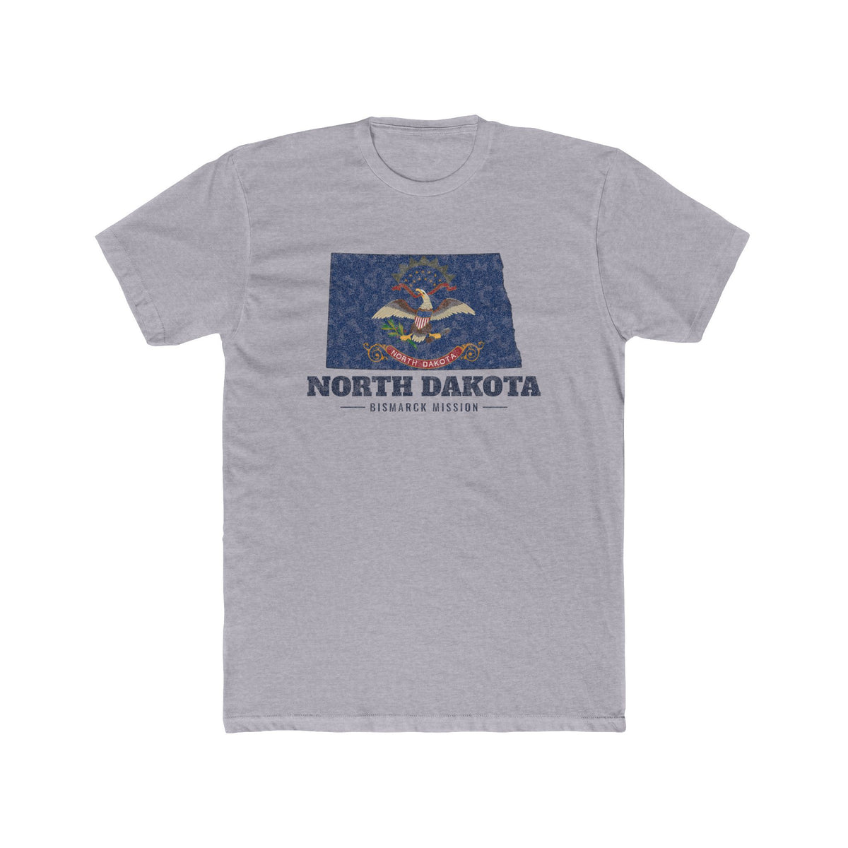 North Dakota Bismarck Mission Flag Map Shirt