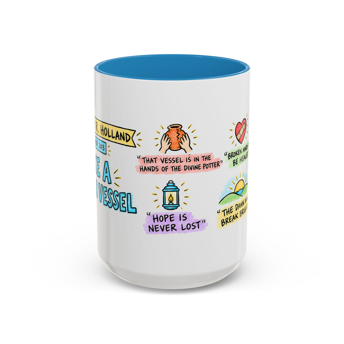 Like a Broken Vessel Sketch Note Mug — Jeffrey R. Holland