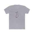 Finland Helsinki Mission Heart Map shirt in Heather Grey: Finland outline with a red heart, front view