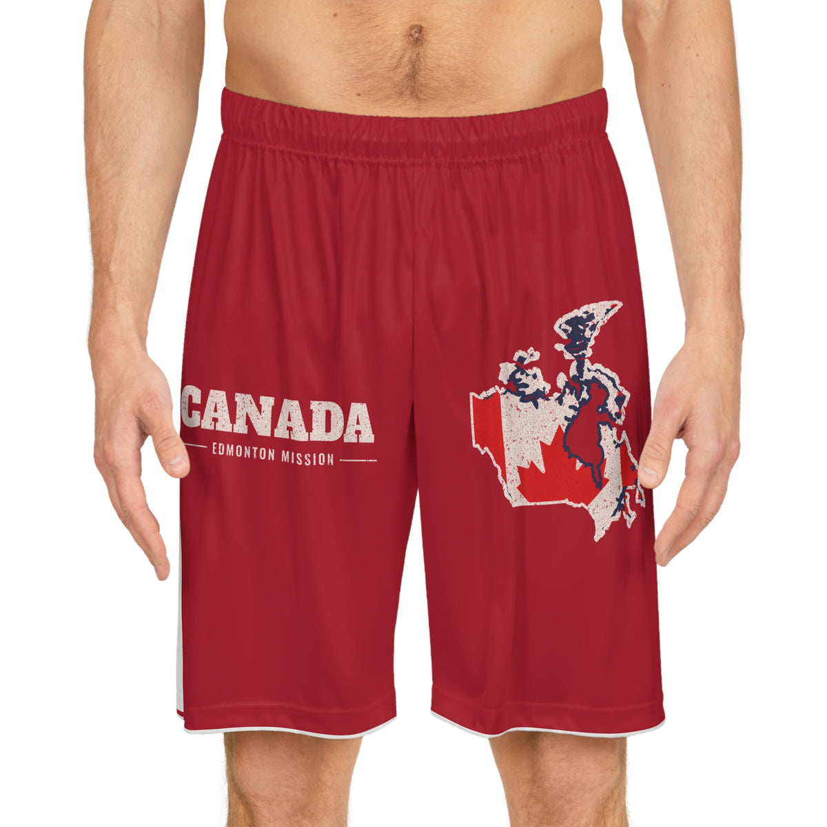 Canada Edmonton Mission Basketball Shorts, worn, front view