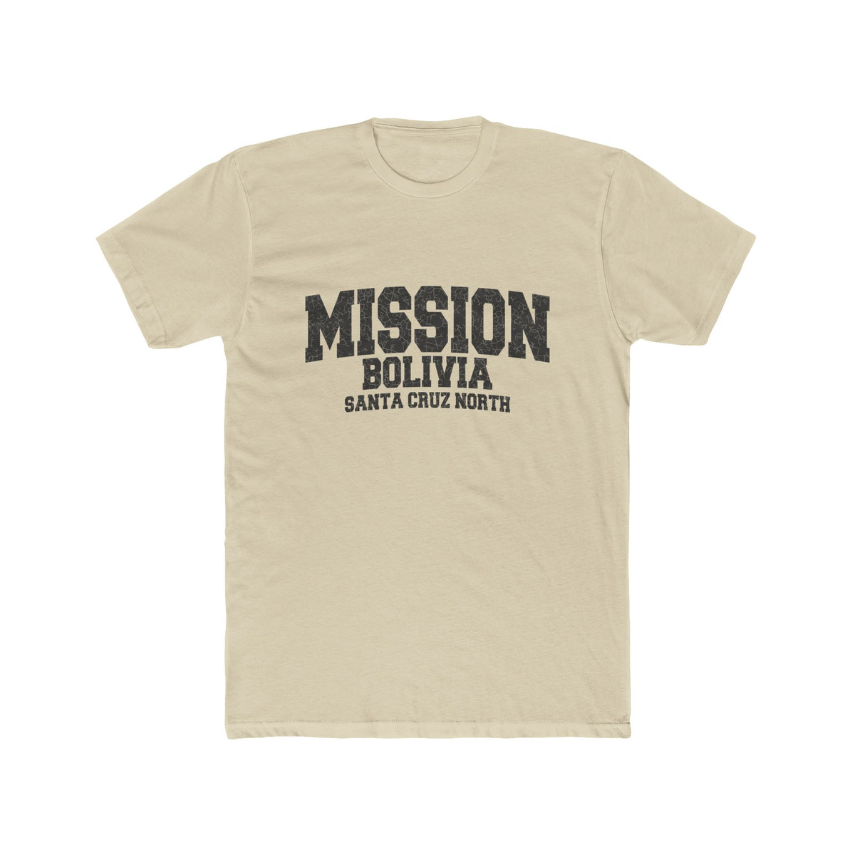 Bolivia Santa Cruz North Mission T-Shirt in Solid Cream, front view