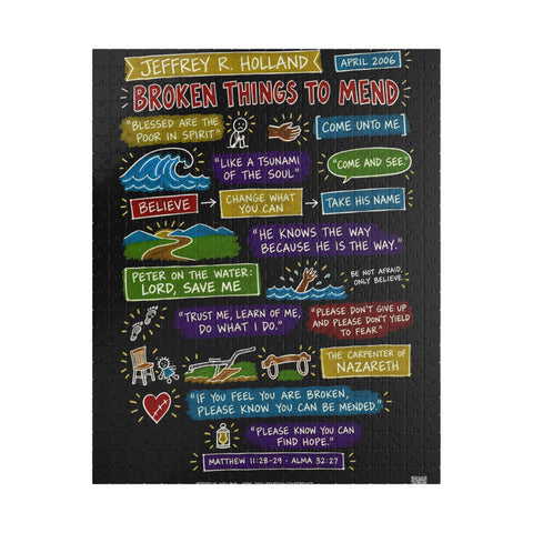 Broken Things to Mend sketch note puzzle