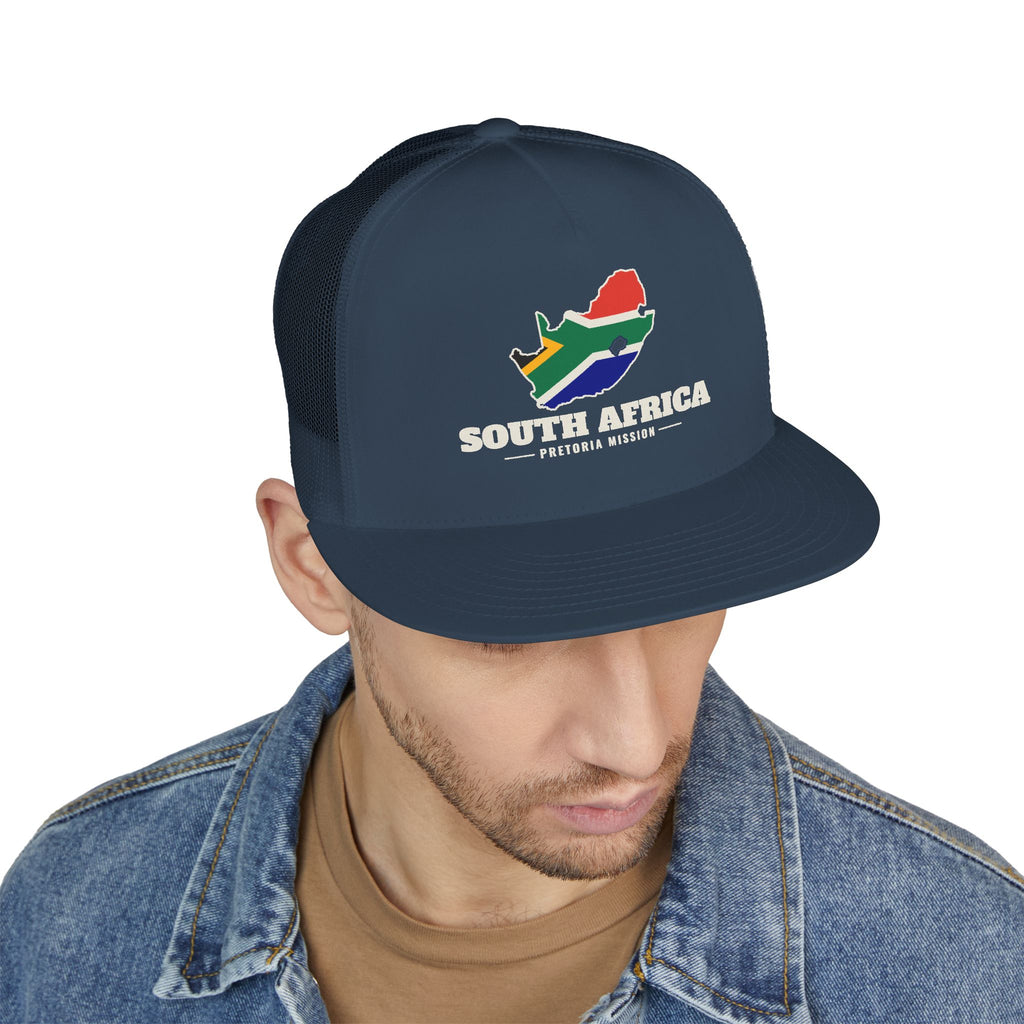 South Africa Pretoria Mission Flag Map Trucker Hat
