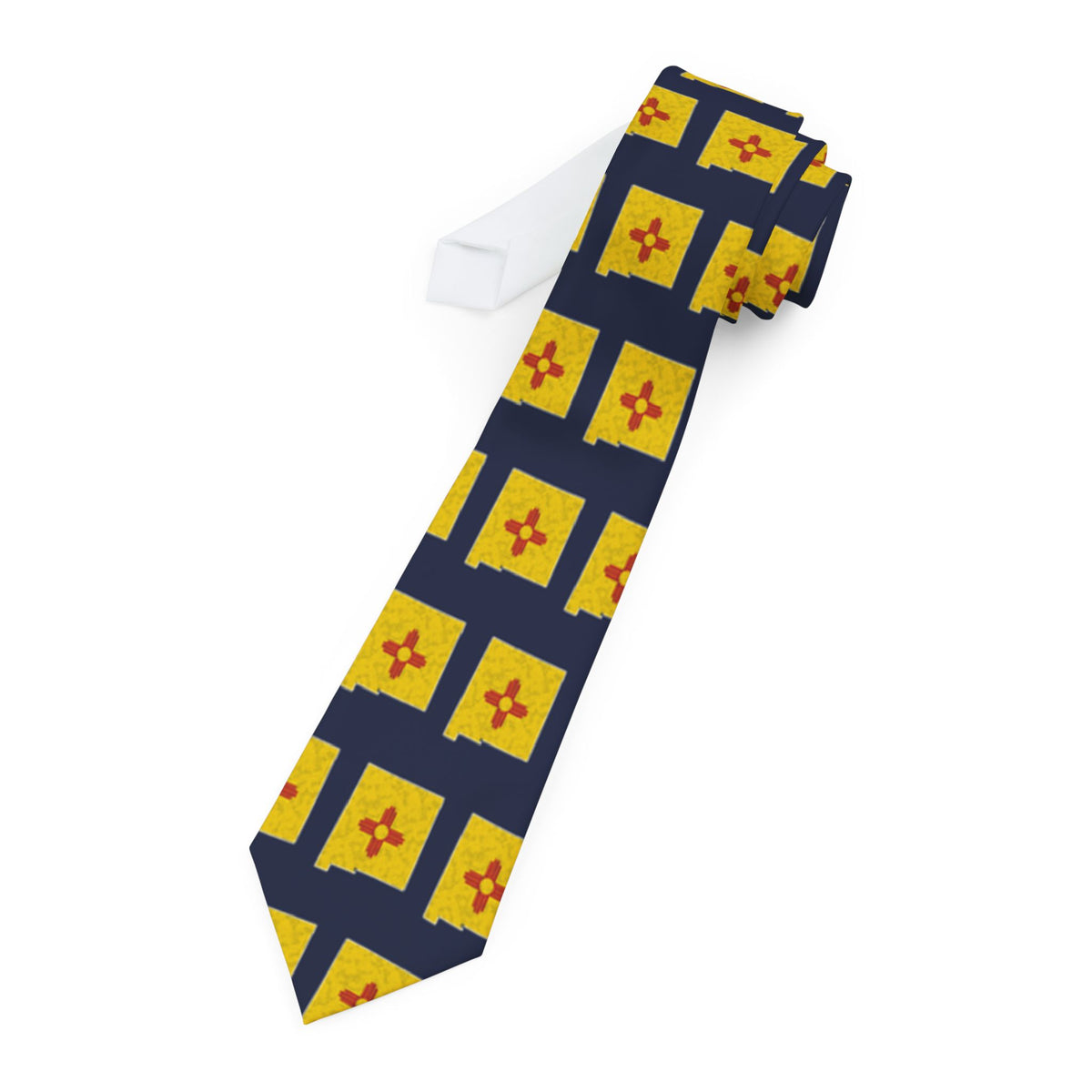 New Mexico Mission Flag Map Tie