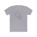 Paraguay Asuncion North Mission Heart Map shirt in Heather Grey: Paraguay outline with a red heart, front view