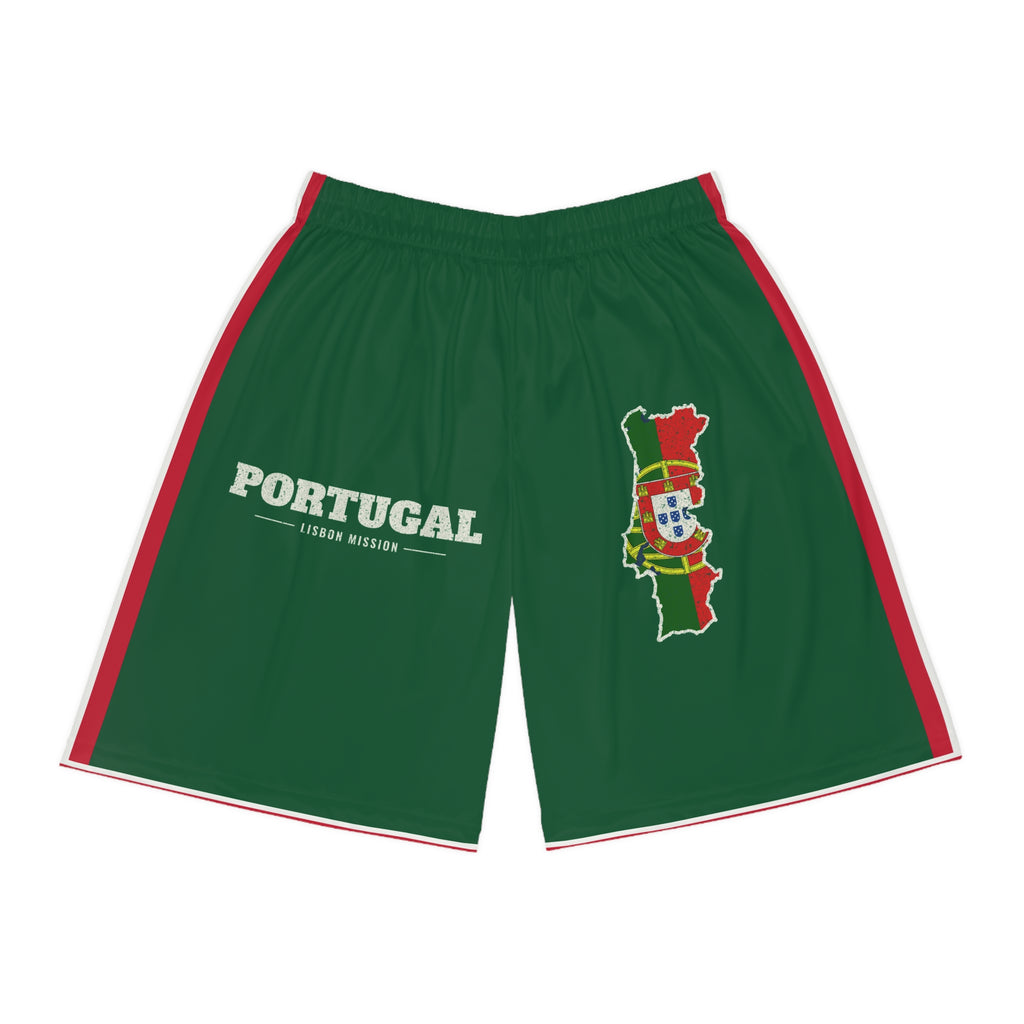 Portugal Lisbon Mission Basketball Shorts, front view