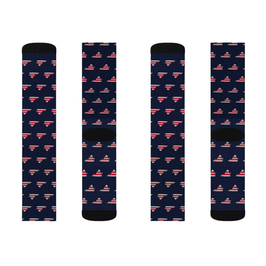 Washington DC South Mission Flag Map Socks