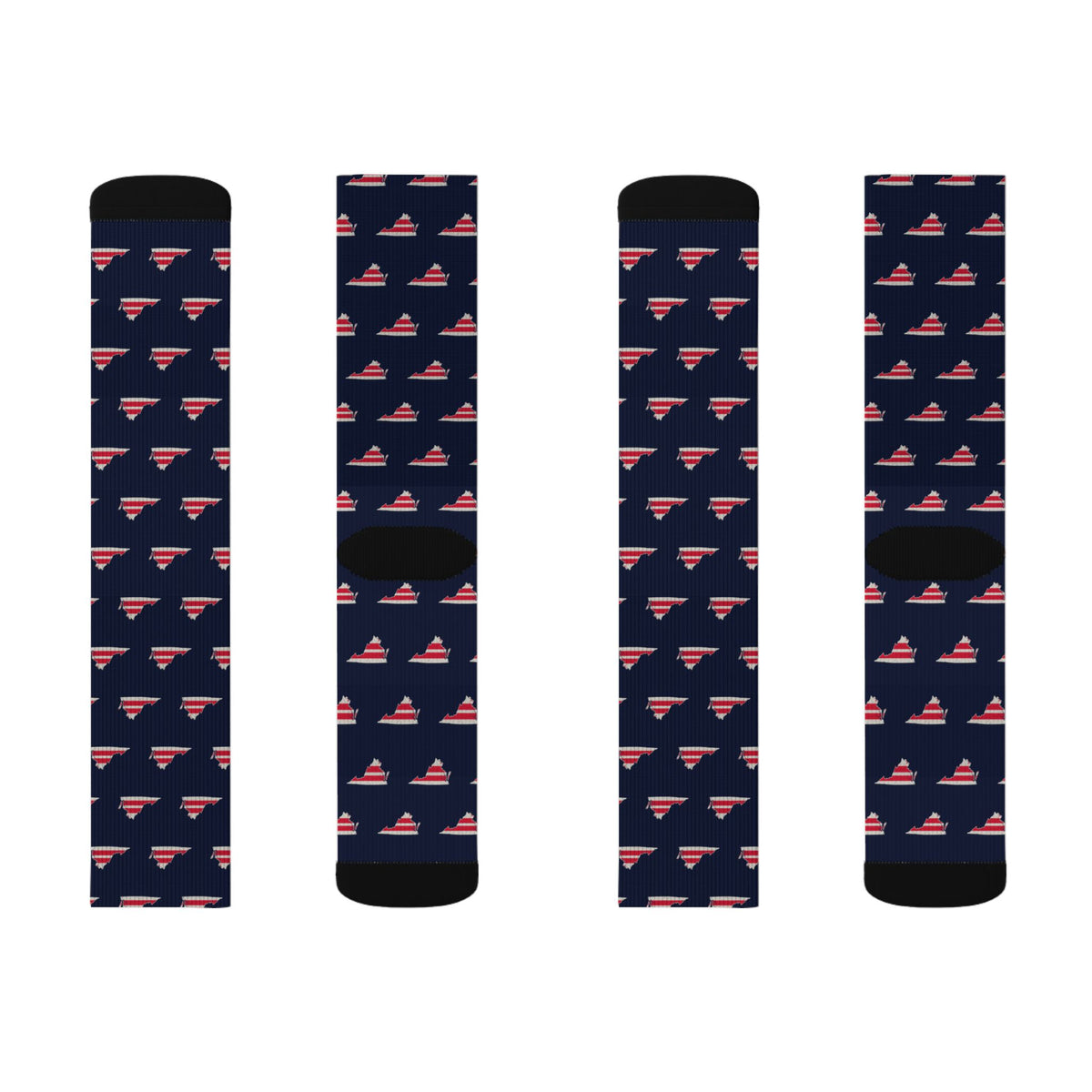 Washington DC South Mission Flag Map Socks