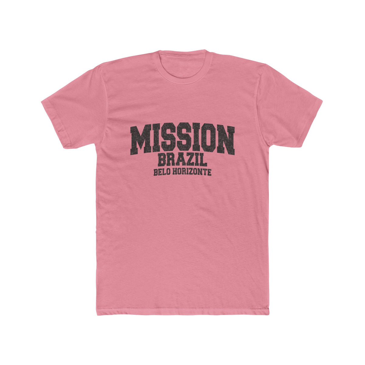 Brazil Belo Horizonte Mission T-Shirt in Solid Light Pink, front view