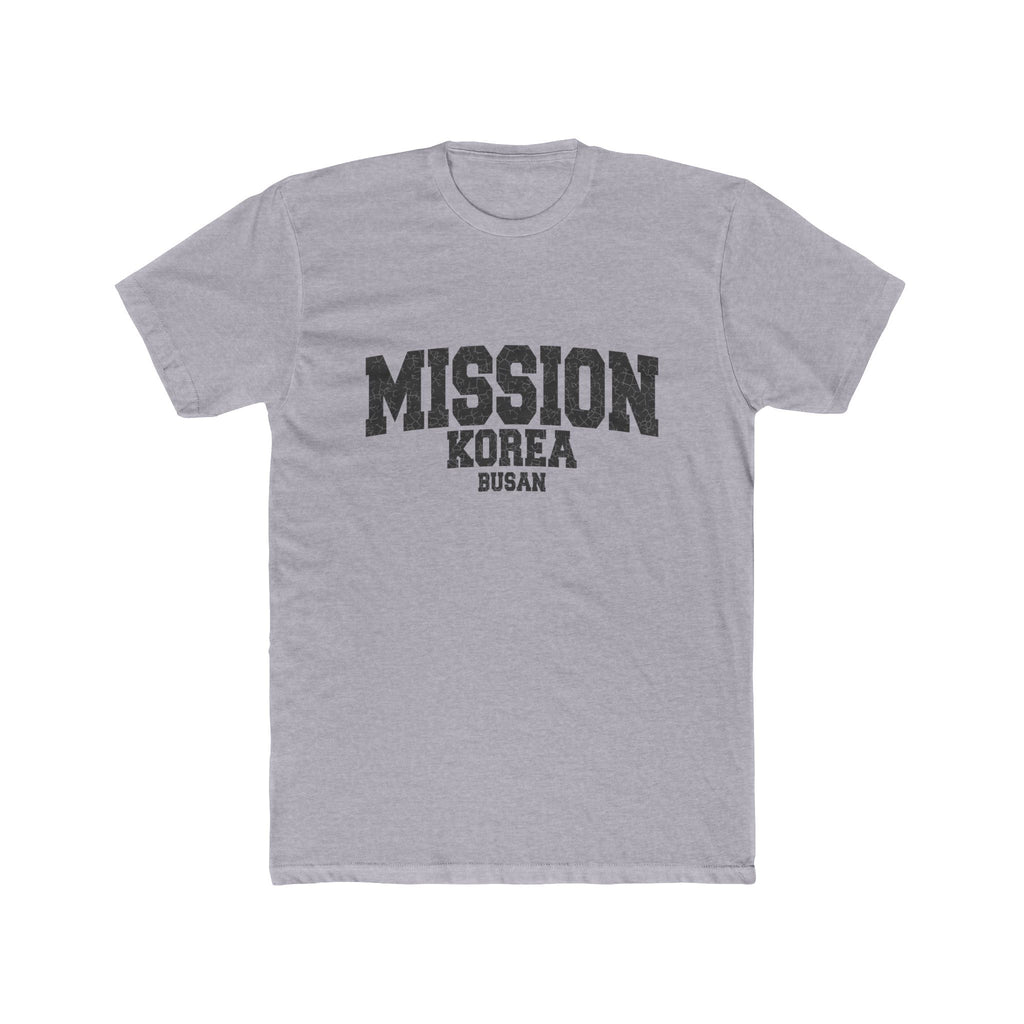Korea Busan Mission T-Shirt in Heather Grey, front view