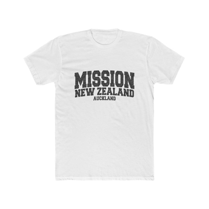 New Zealand Auckland Mission T-Shirt in Solid White, front view