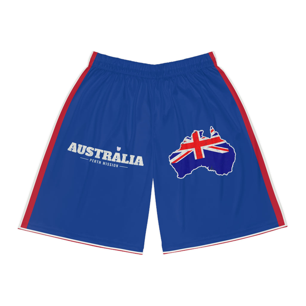 Australia Perth Mission Basketball Shorts, front view