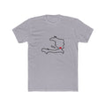 Haiti Port-au-Prince Mission Heart Map shirt in Heather Grey: Haiti outline with a red heart, front view