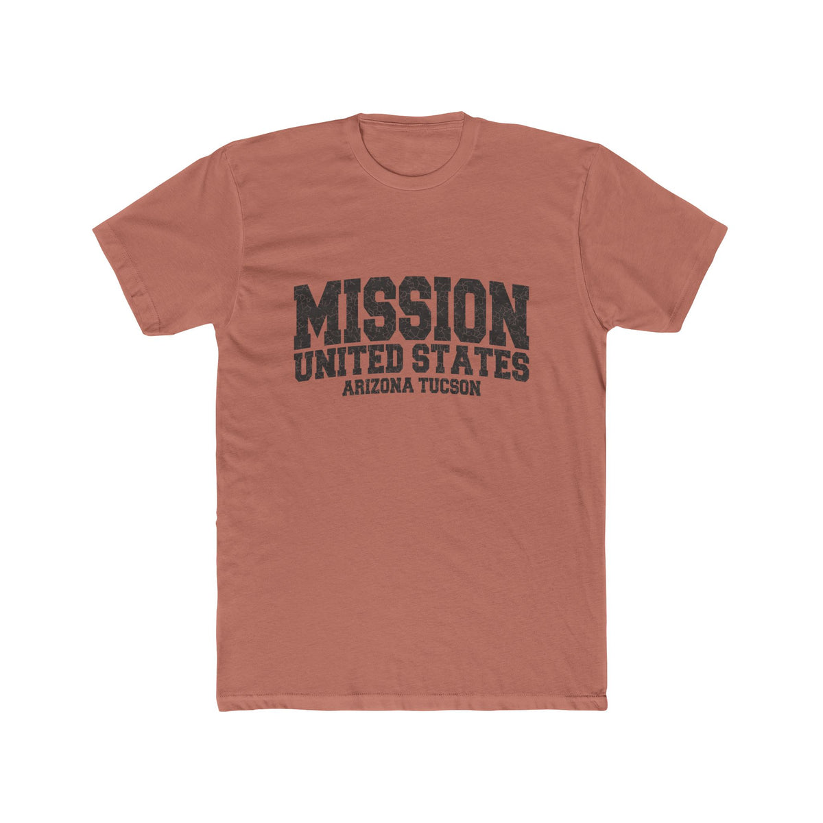 Arizona Tucson Mission T-Shirt in Solid Desert Pink, front view