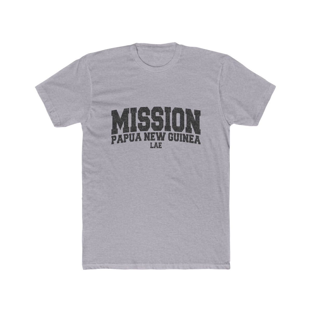 Papua New Guinea Lae Mission T-Shirt in Heather Grey, front view